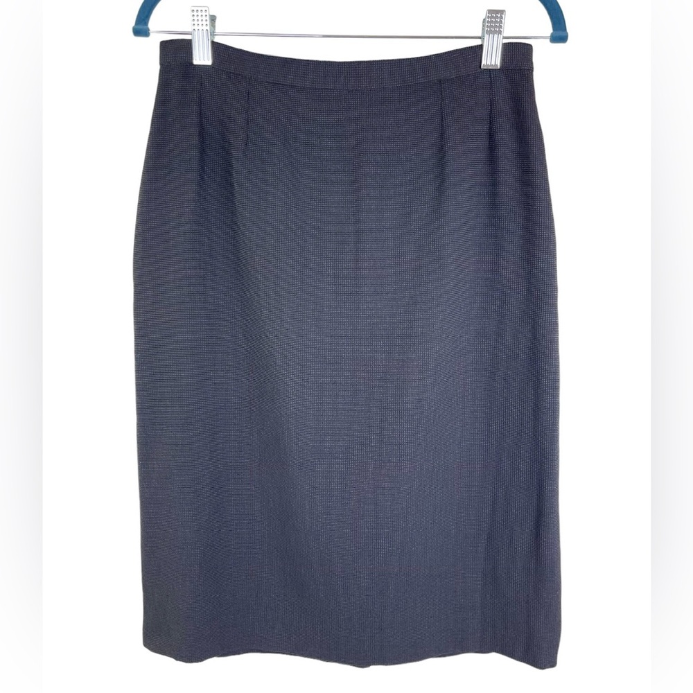 Max Mara Virgin Wool Pencil Skirt, Midi, Black, US Size 10/Medium, Made in Italy